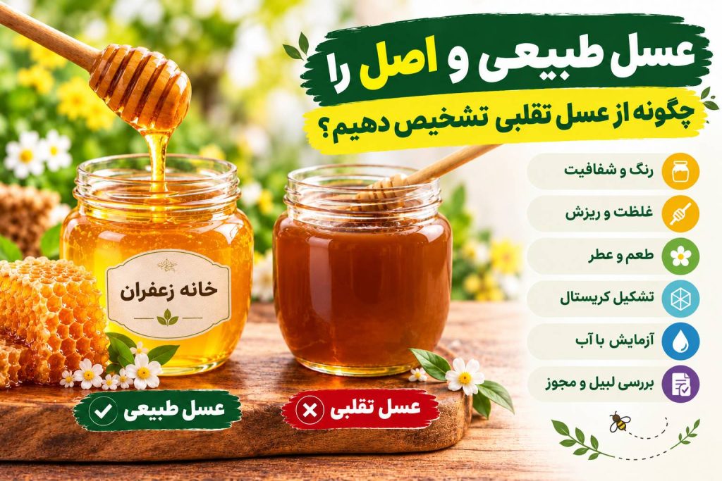 عسل طبیعی را چگونه از عسل تقلبی تشخیص دهیم؟